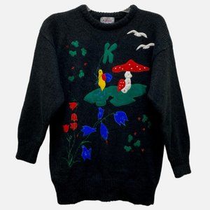 Vintage Rafeal Women's Crew Neck Tunic Sweater Pull over Long Sleeve Size M